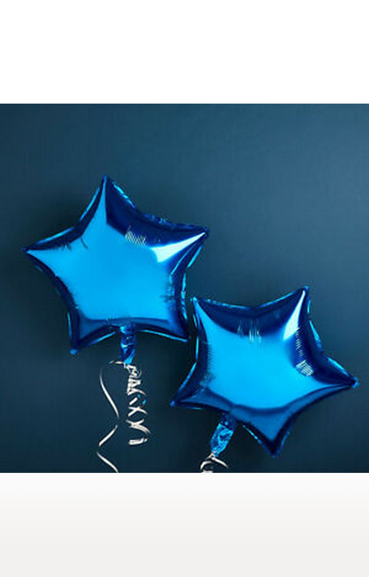 Blooms Mall | Party Decoration Blue Foil Star Balloon ( Pack of 2 Pcs )