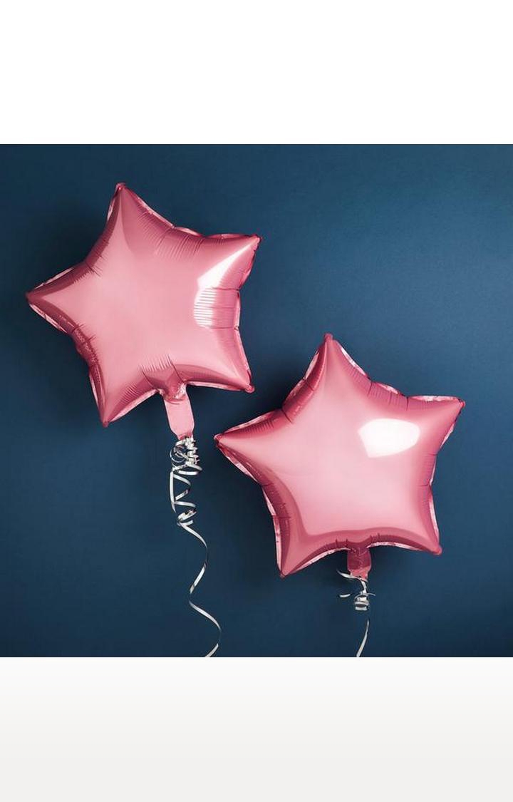 Blooms Mall | Party Decoration Rose Gold Star Foil Balloon ( Pack of 2 Pcs )