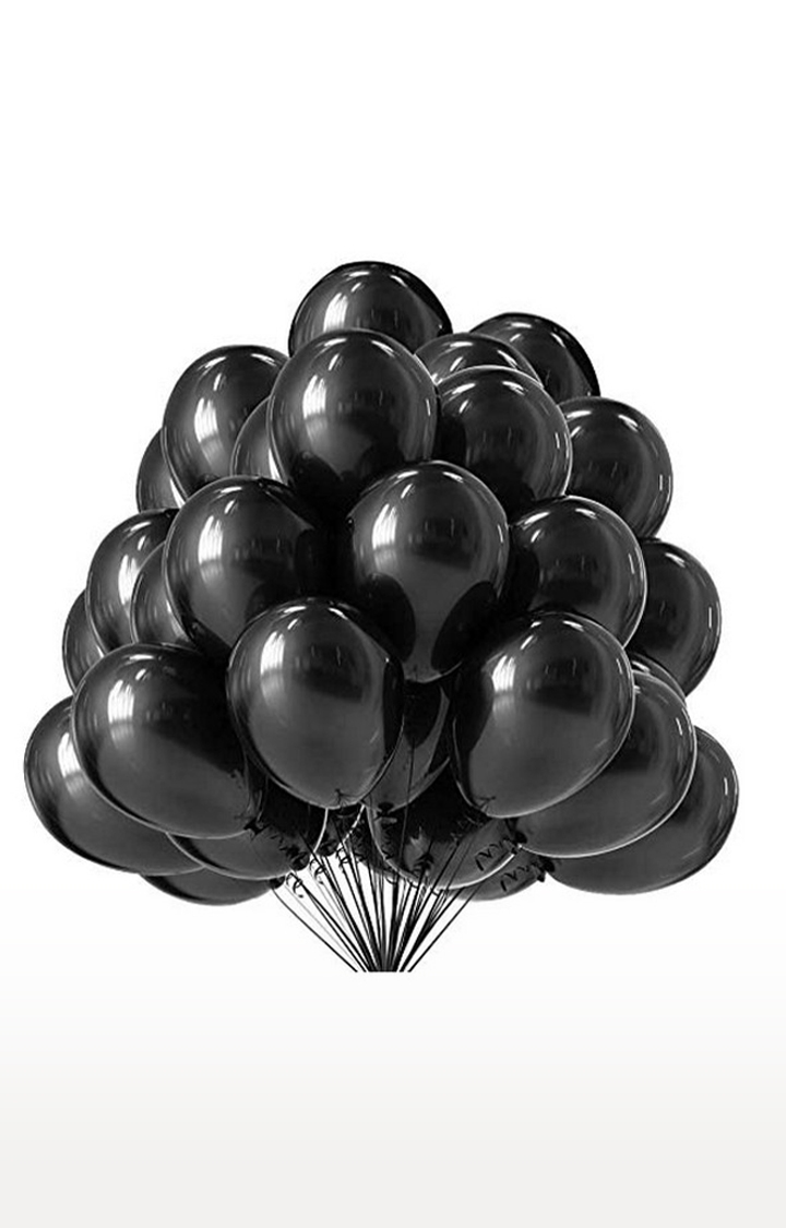 Blooms Mall |  Vibrant Colours Combo Pack of 50 Balloons - Black Balloons Combo