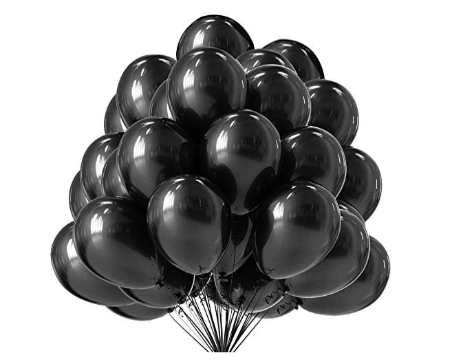 Blooms Mall |  Vibrant Colours Combo Pack of 50 Balloons - Black Balloons Combo