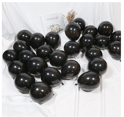 Blooms Mall | Blooms Mall  Shiny Latex Rubber Balloons for Theme Party Supplies Decorations Birthday Pack Of 51 Pcs Black 