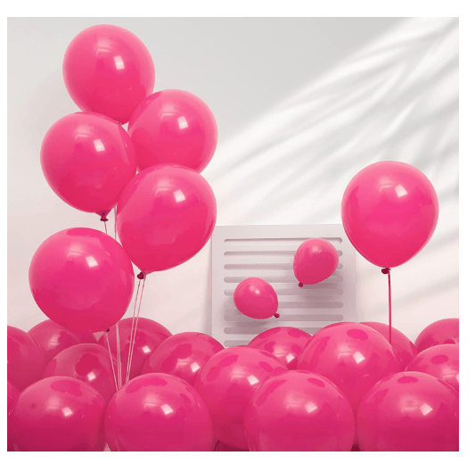 Blooms Mall | Blooms Mall  Shiny Latex Rubber Balloons for Theme Party Supplies Pack Of 51 Pcs Pink 