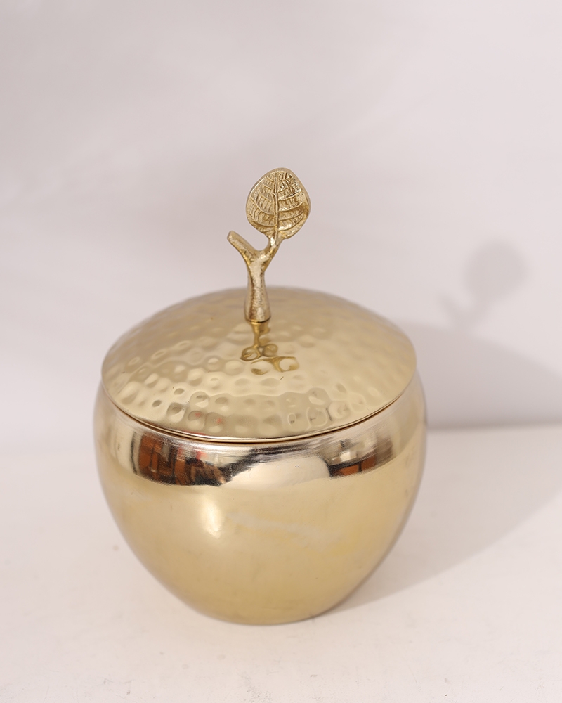 Order Happiness Gold Storage Candy Bowl For Home Decor, Table Top Accessoeis & Kitchen Room