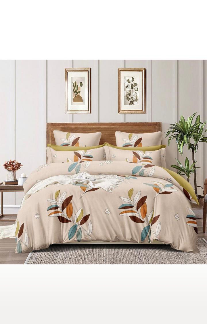 Sita Fabrics | Sita Fabrics Premium Cotton Printed Double Bedsheet with 2 Pillow Cover | 180 Thread Count - (90x100 Inches)