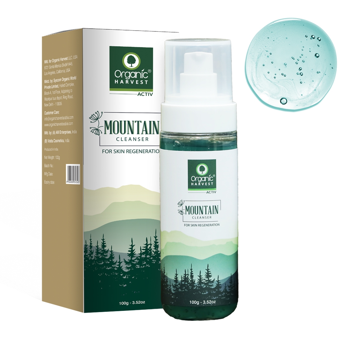 Organic Harvest | Mountain Range Cleanser for Skin Regeneration, 100 gm