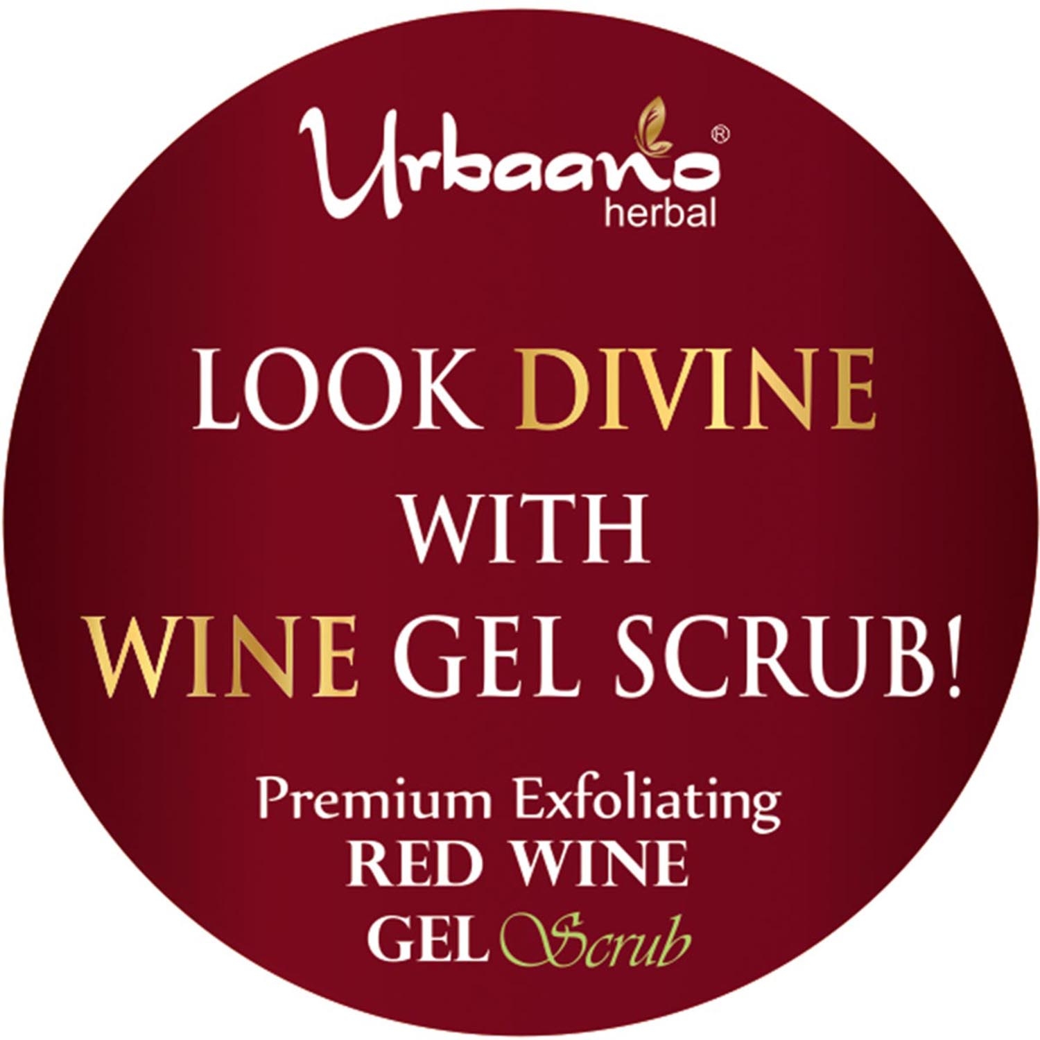 Urbaano Herbal Face & Body Wine Gel Scrub - Exfoliating, Polishing, De Tan, Nourishing, Skin Tightening -500gm