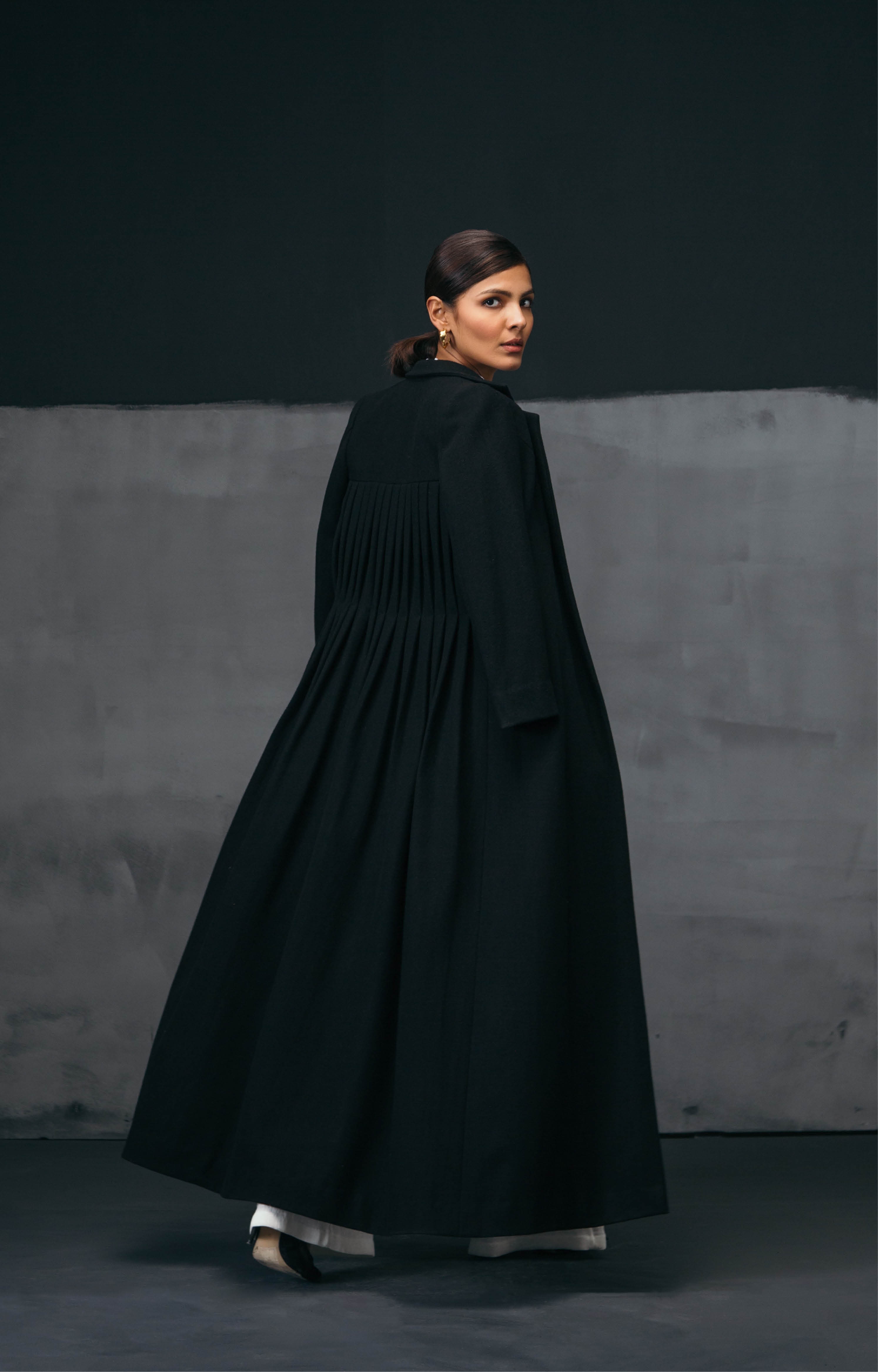 Mannat Gupta | Back-Pleated Wool Coat