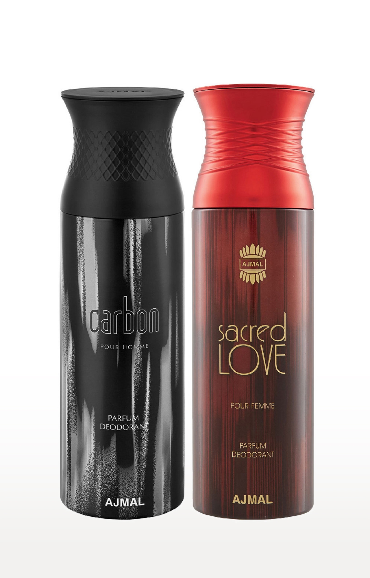 Ajmal | Carbon Homme and Sacred Love Deodorant Spray - Pack of 2