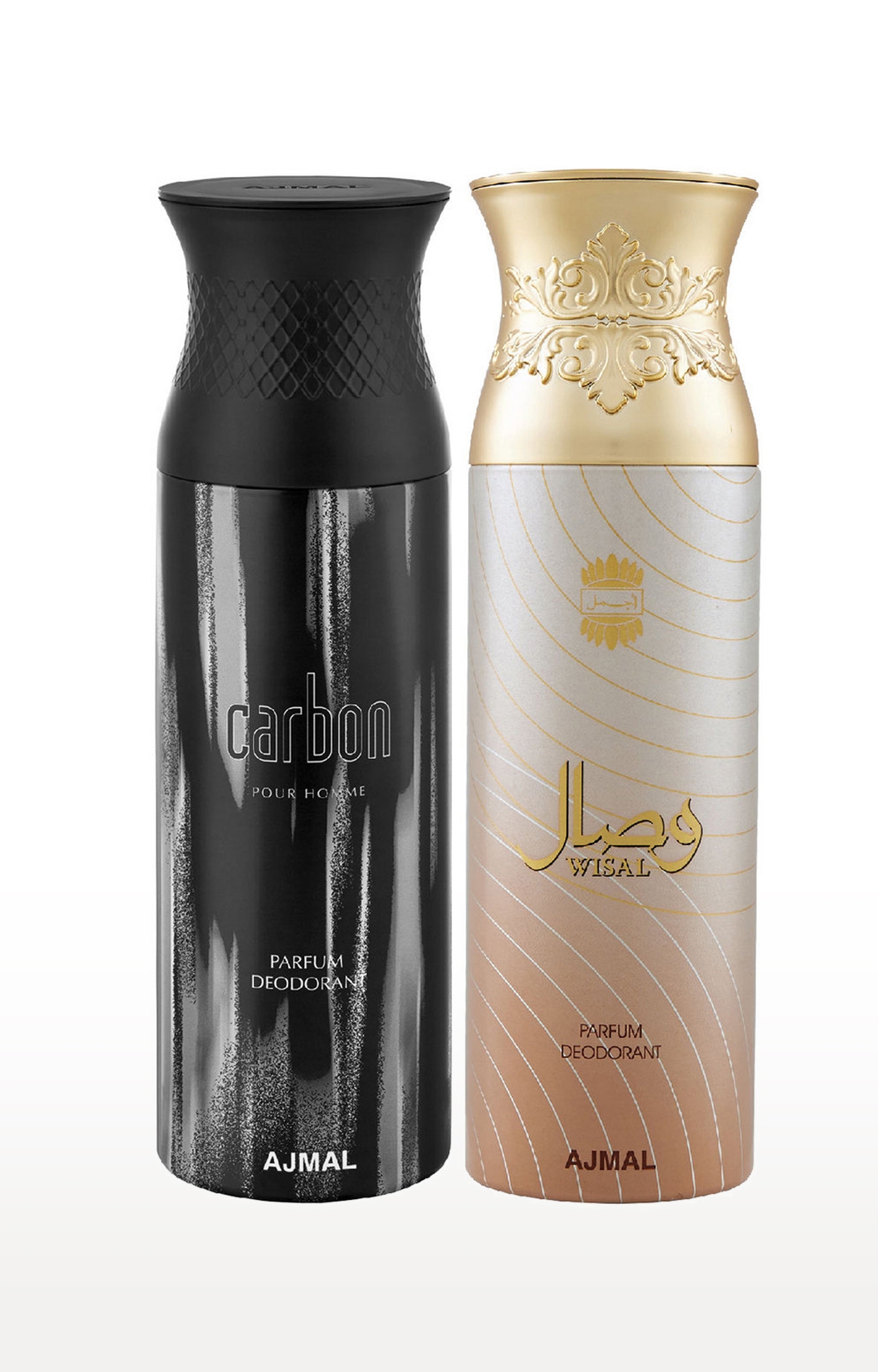 Ajmal | Carbon Homme and Wisal Deodorant Spray - Pack of 2