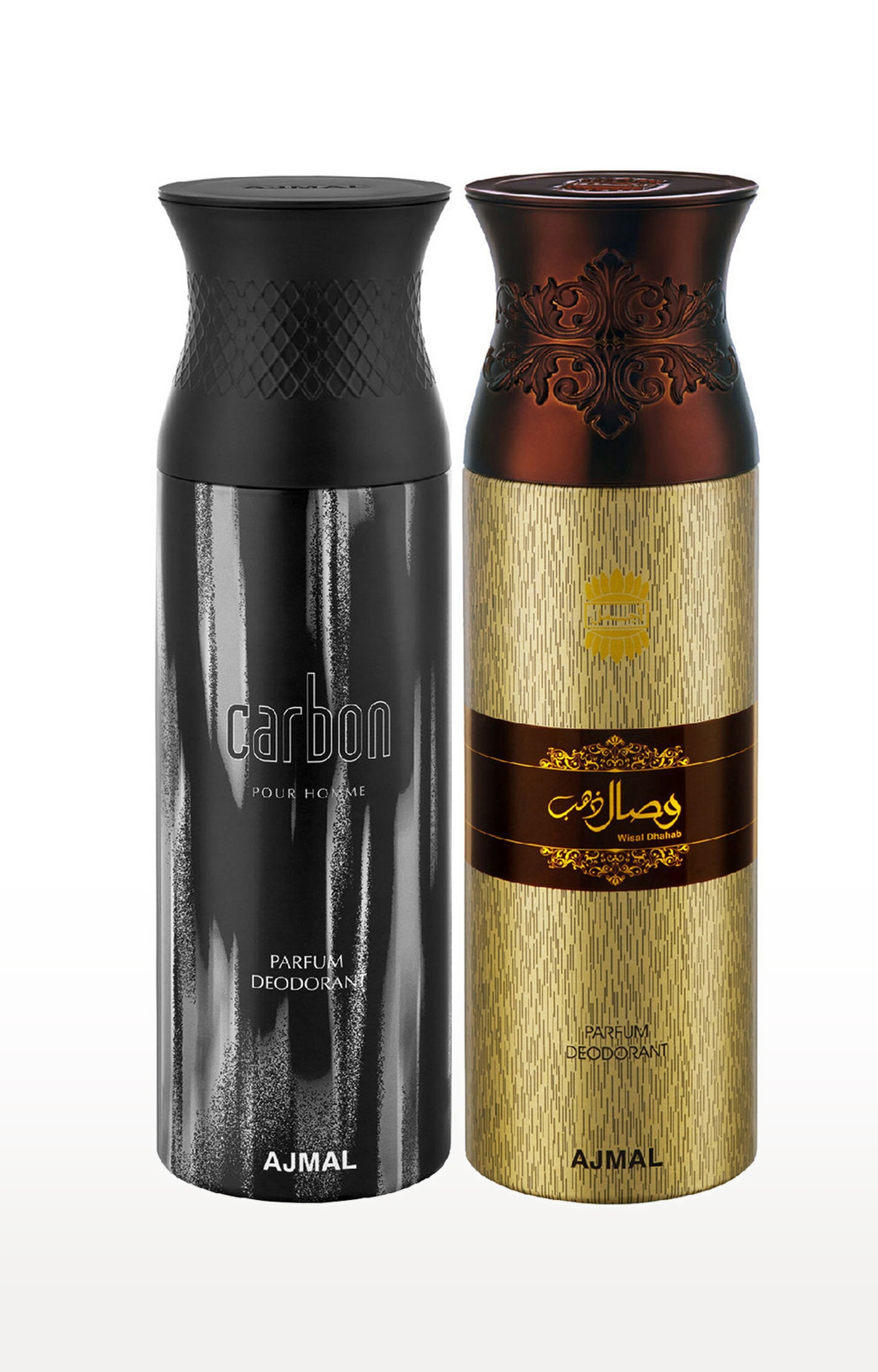Ajmal | Carbon Homme and Wisal Dhahab Deodorant Spray - Pack of 2
