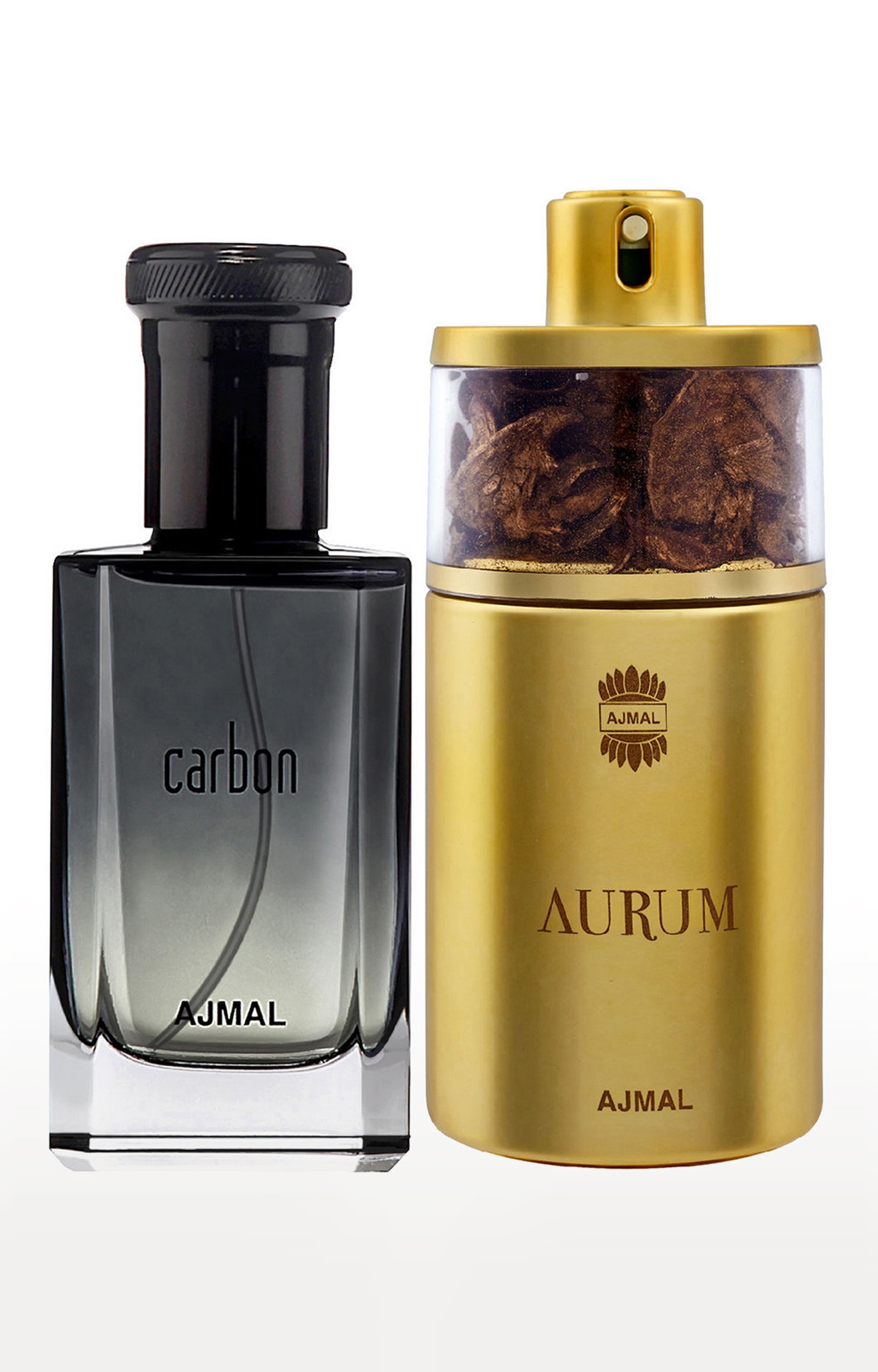 Ajmal Carbon EDP Perfume 100ml for Men and Aurum EDP Fruity Perfume 75ml for Women