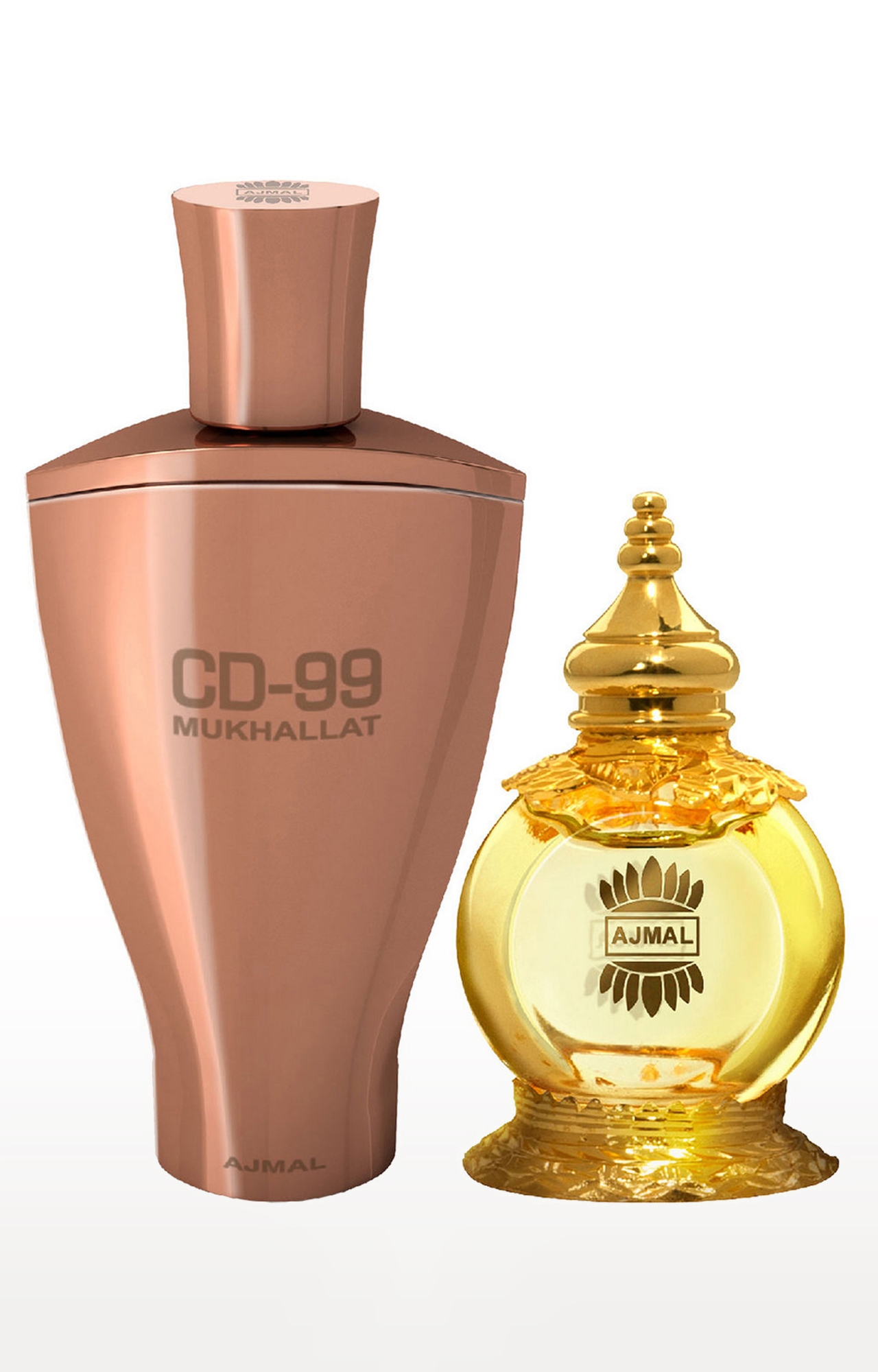 Ajmal CD 99 Mukhallat Concentrated Perfume Oil Oriental Alcohol-free Attar 14ml for Unisex and Mukhallat AL Wafa Concentrated Perfume Oil Oriental Musky Alcohol-free Attar 12ml for Unisex