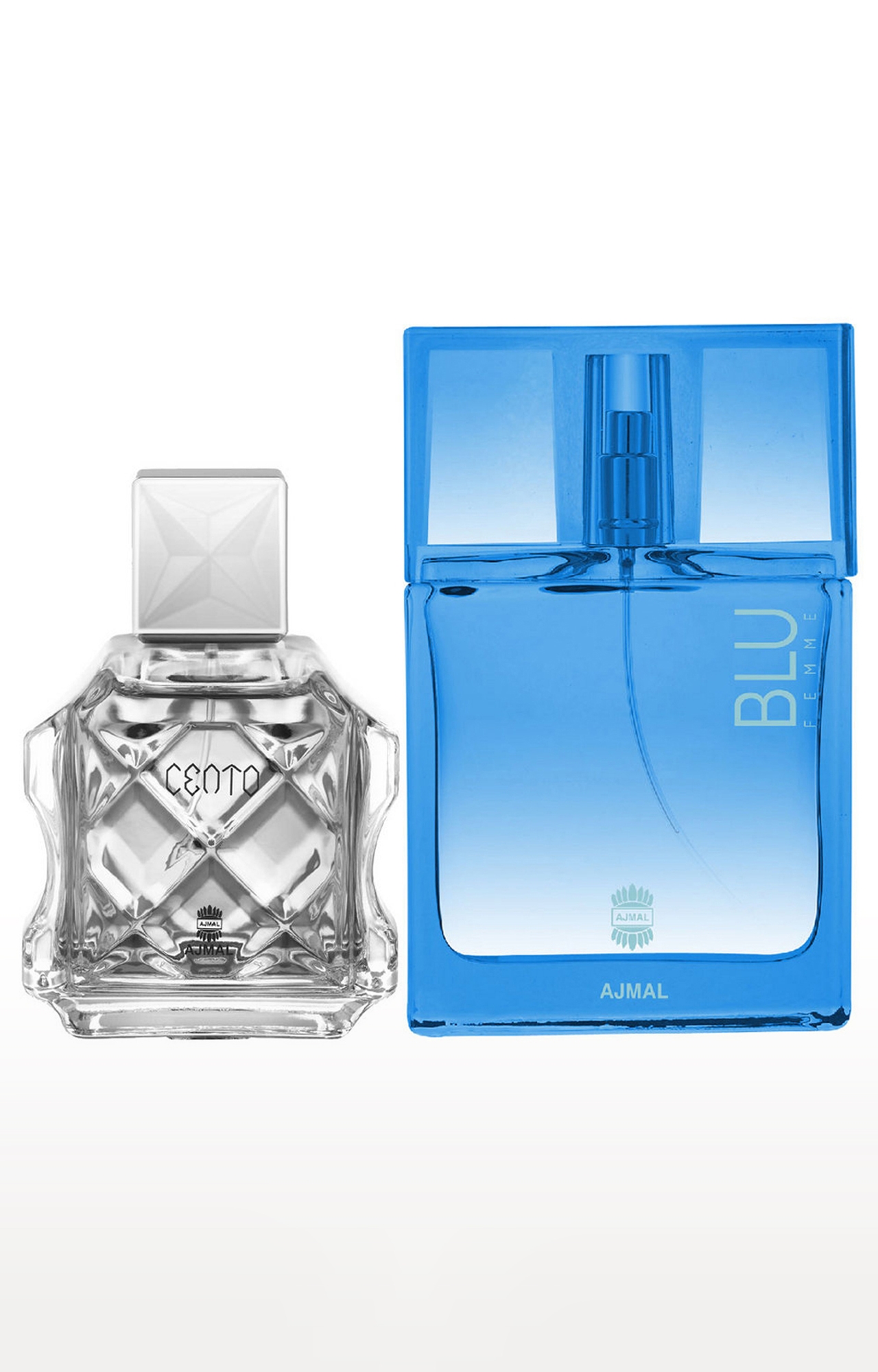 Ajmal Cento EDP Perfume 100ml for Men and Blu Femme EDP Perfume 50ml for Women