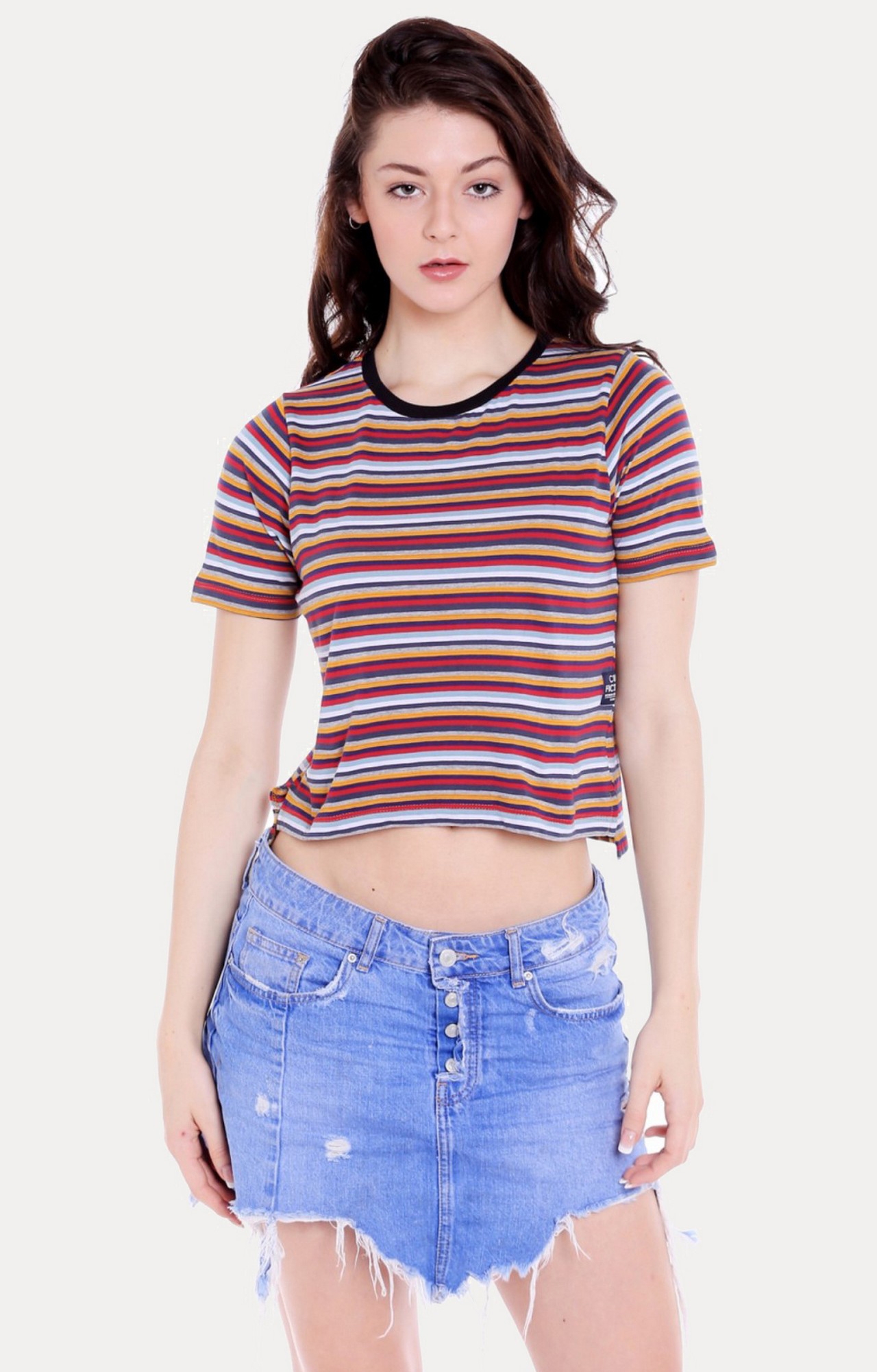 Cult Fiction | Multicoloured Striped T-Shirt