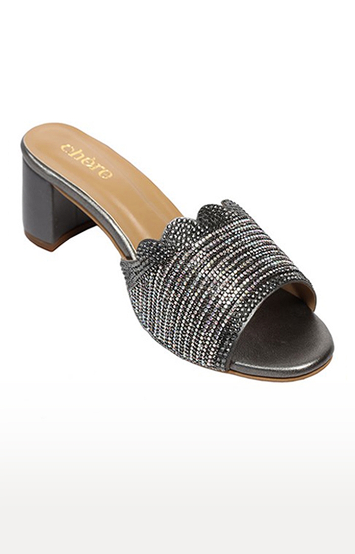 Chere | Women Chere Black Casual Classic Box Fancy Heels Sandals 