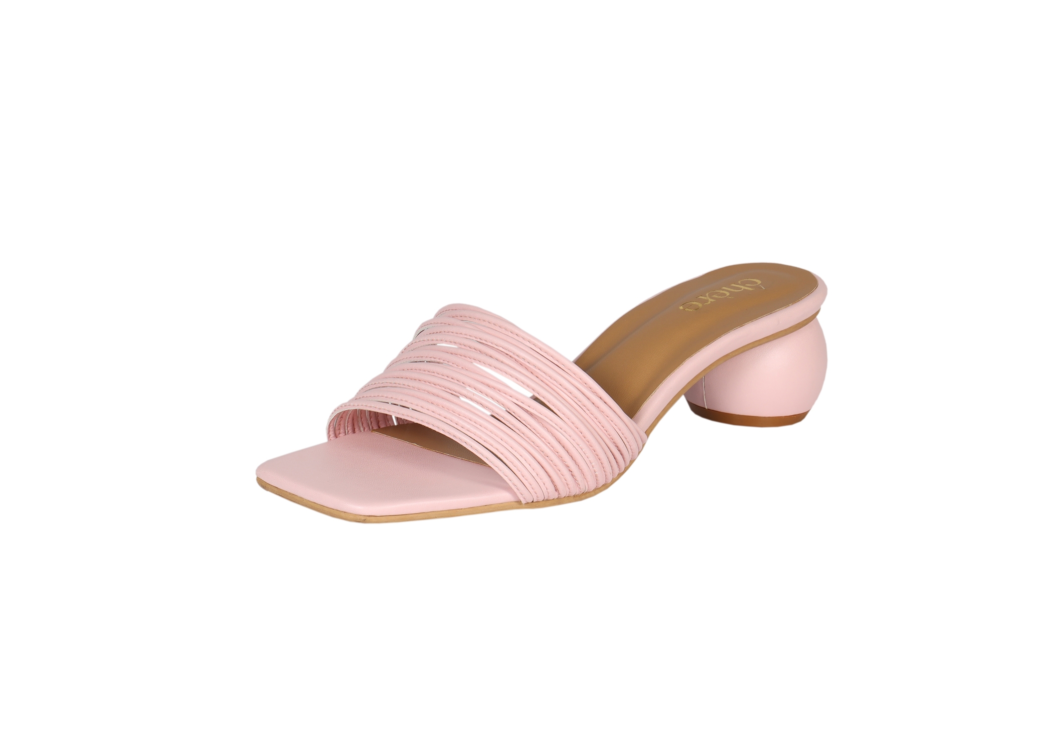 Chere | Women Light Pink Stylish Box Causal Heels Sandals - Chere