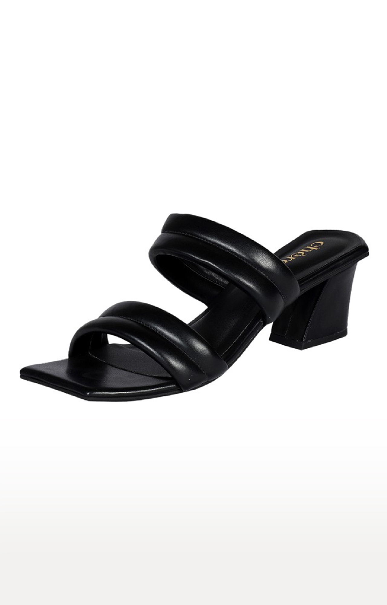 Chere | Women Chere Black Elegant Box Causal Heels Sandals 