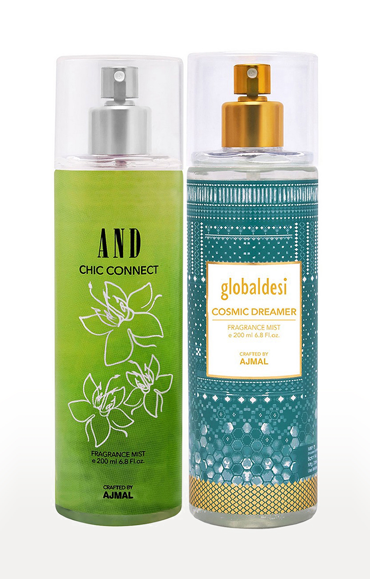 AND Crafted By Ajmal | AND Chi Connect Body Mist 200ML & Global Desi Cosmic Dreamer Body Mist 200ML Long Lasting Scent Spray Gift For Women Perfume FREE