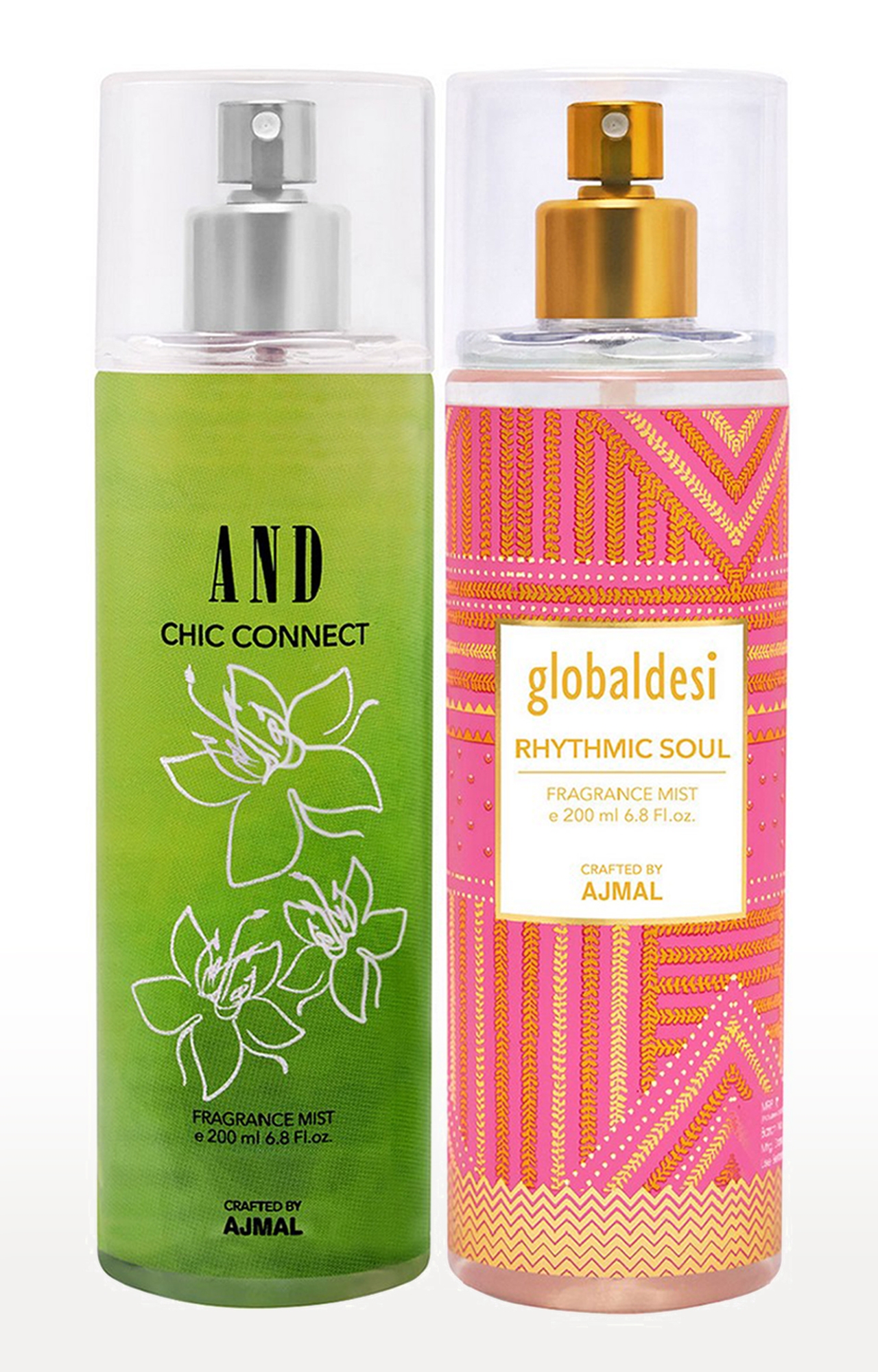 AND Crafted By Ajmal | AND Chic Connect Body Mist 200ML & Global Desi Rhythmic Soul Body Mist 200ML 
