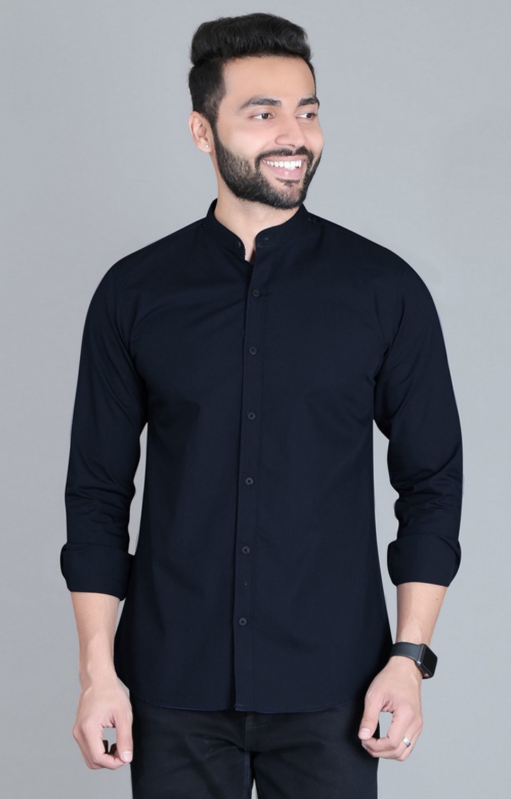 5th Anfold | Blue Solid Casual Shirt