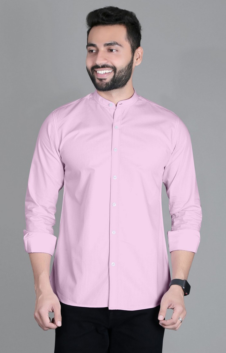 5th Anfold | Pink Solid Casual Shirt