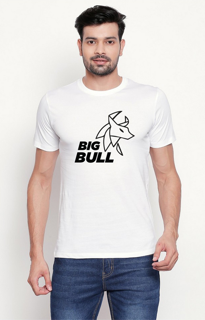 White Printed T-shirt for Men