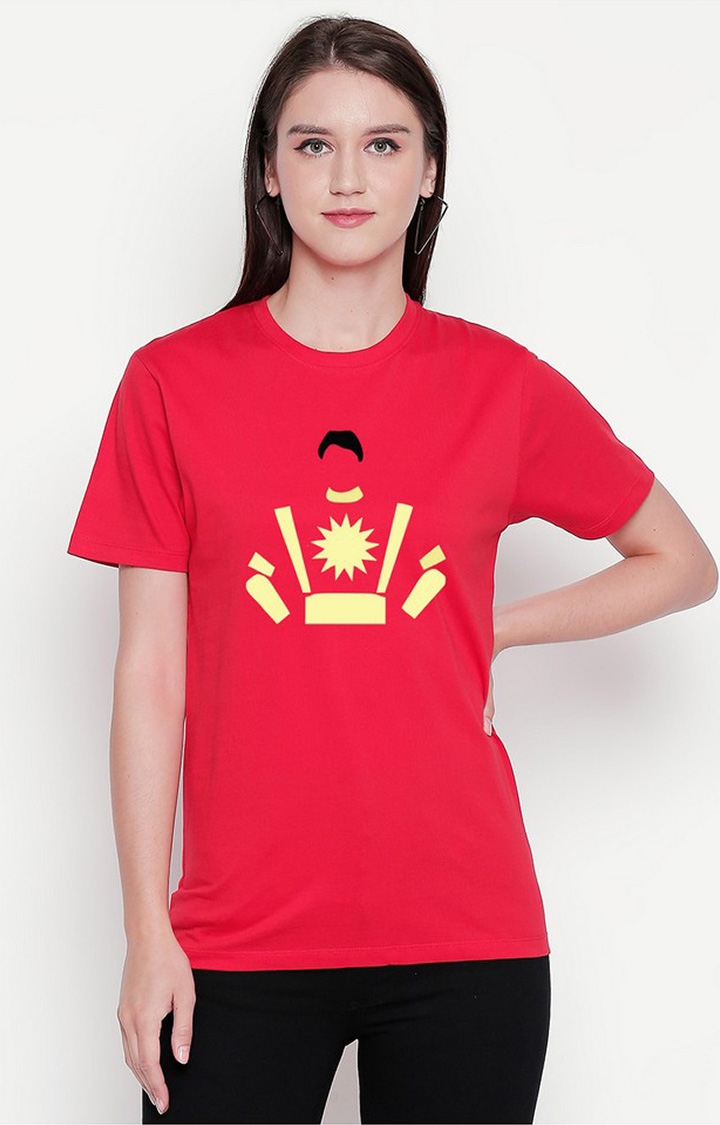 creativeideas.store | Red Printed T-shirt for Women