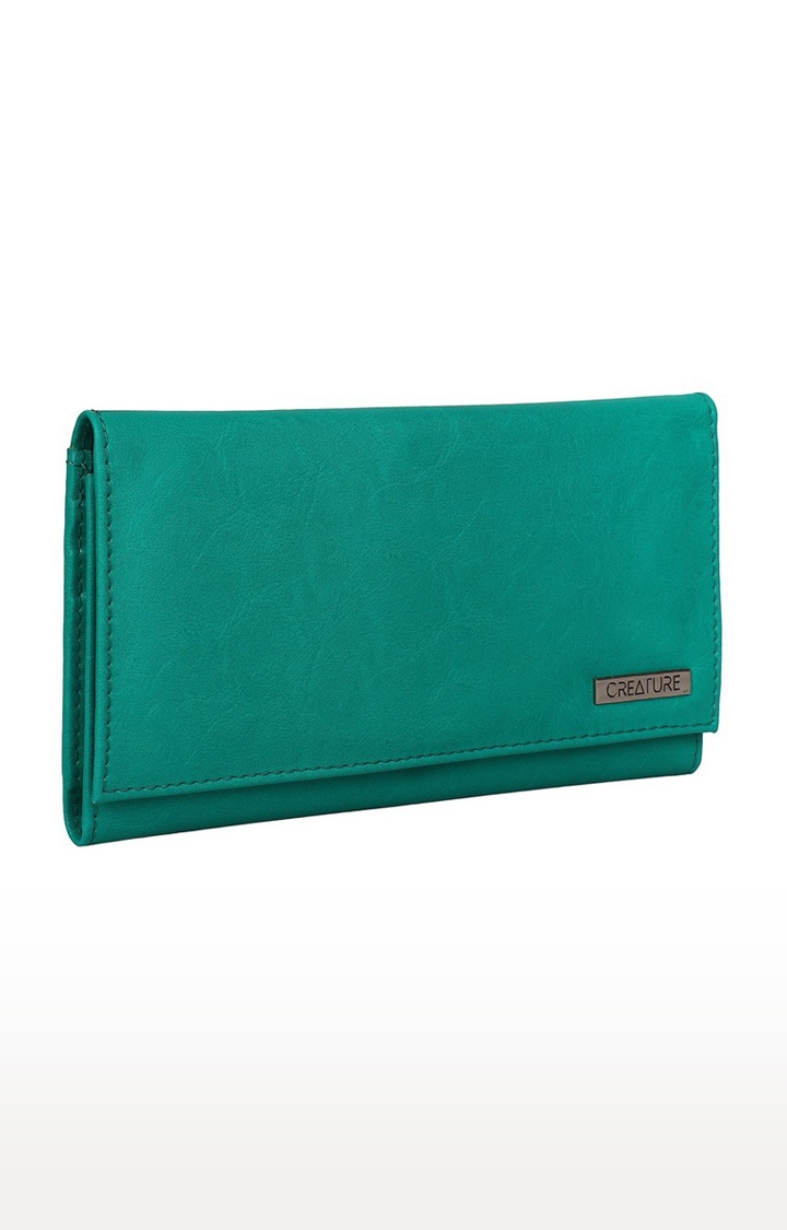 CREATURE | CREATURE Turquoise Blue Stylish PU Clutch for Women