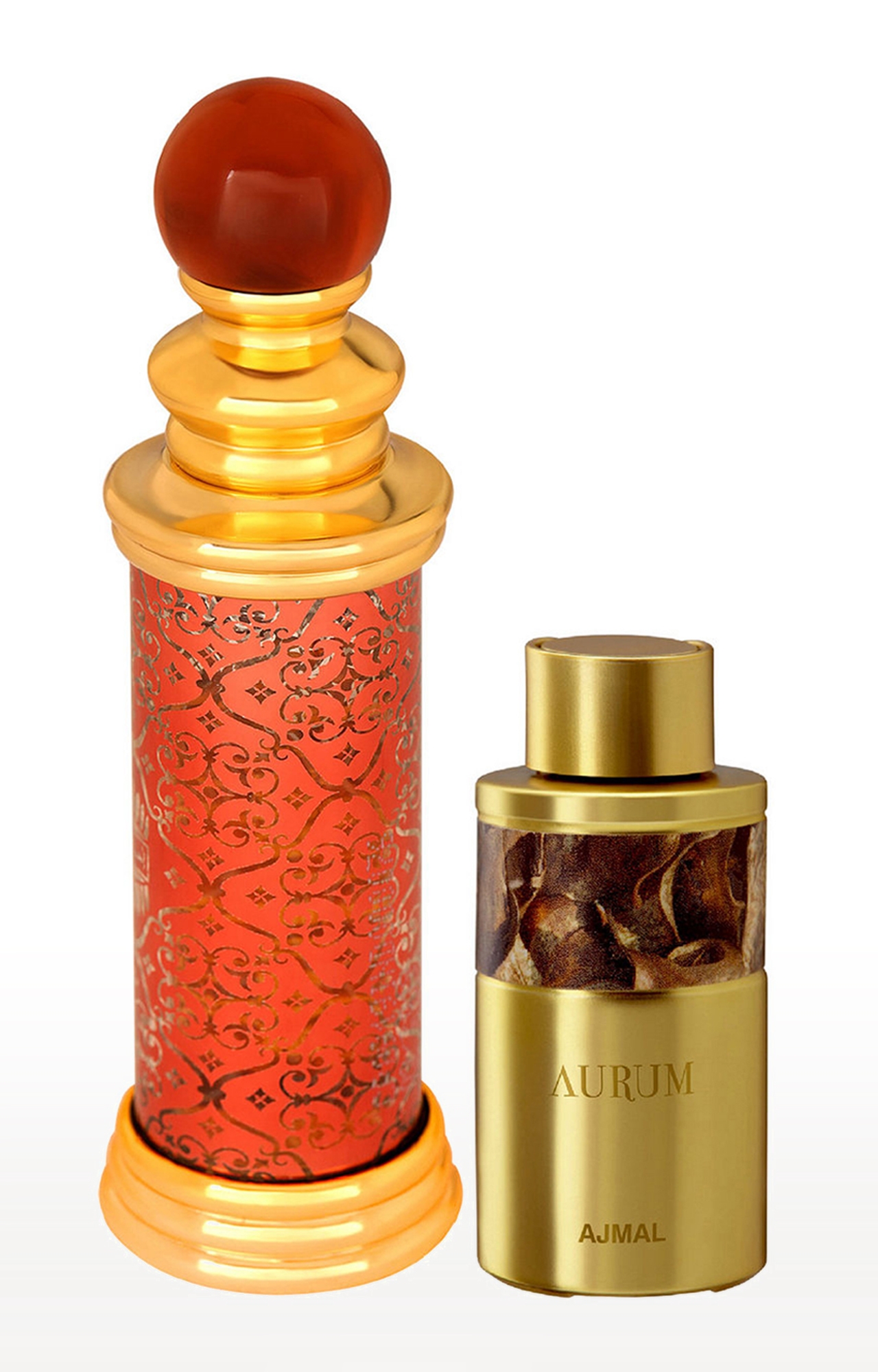 Ajmal Classic Oud Concentrated Perfume Oil Oudh Alcohol-free Attar 10ml for Unisex and Aurum Concentrated Perfume Oil Alcohol-free Attar 10ml for Women