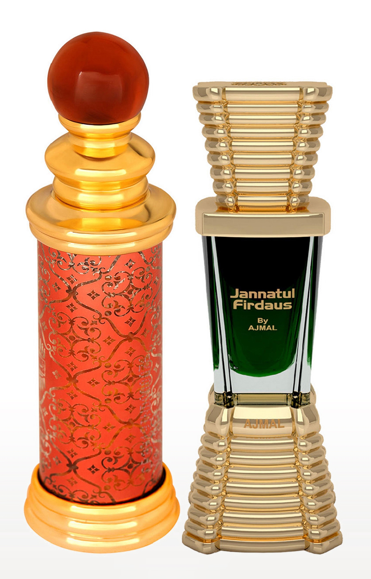 Ajmal Classic Oud Concentrated Perfume Oil Oudh Alcohol-free Attar 10ml for Unisex and Jannatul Firdaus Concentrated Perfume Oil Oriental Alcohol-free Attar 10ml for Unisex