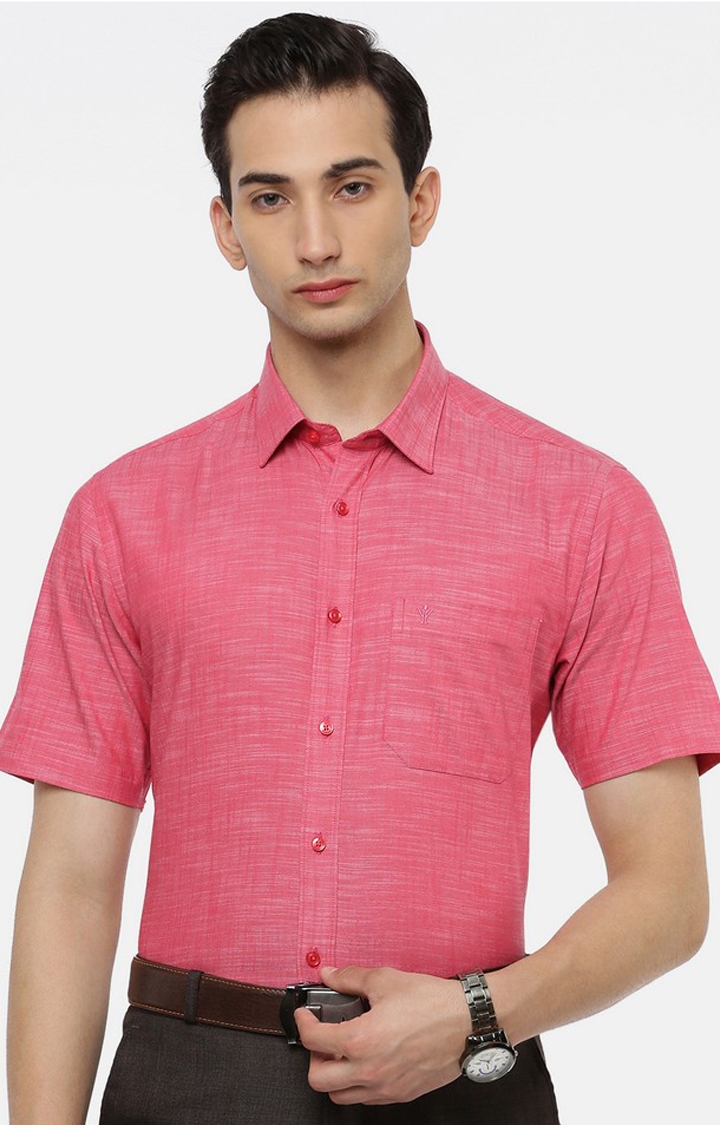 Ramraj | Pink Solid Formal Shirts
