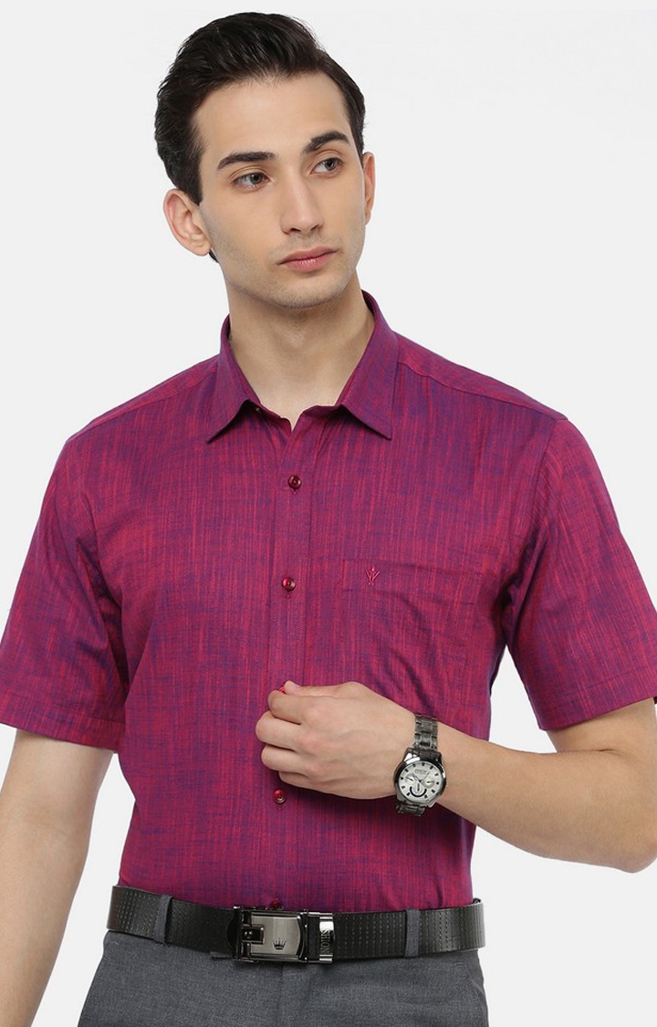 Pink Solid Formal Shirts