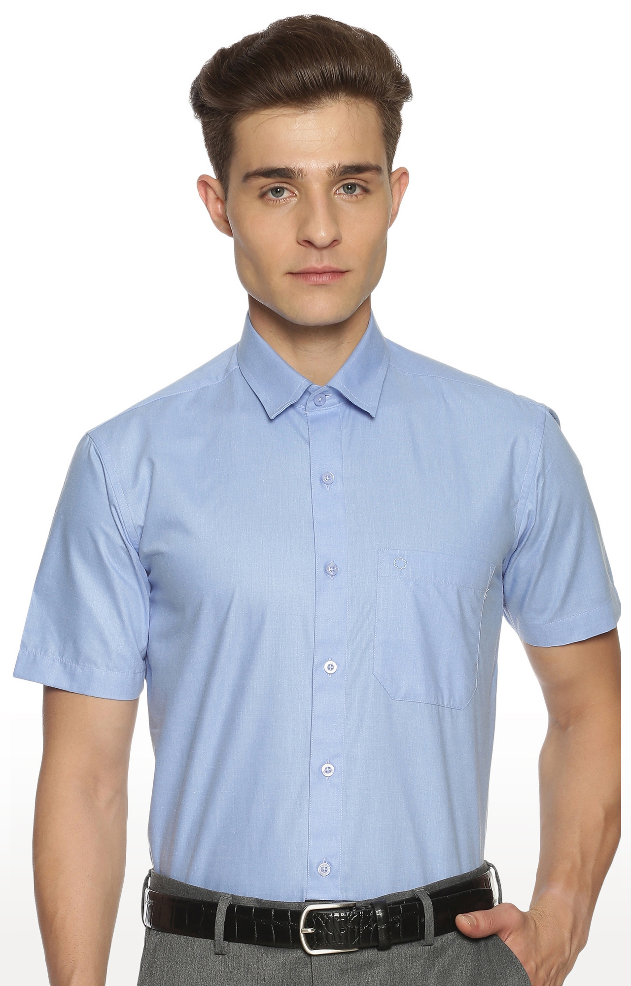 Jansons | Blue Solid Formal Shirts