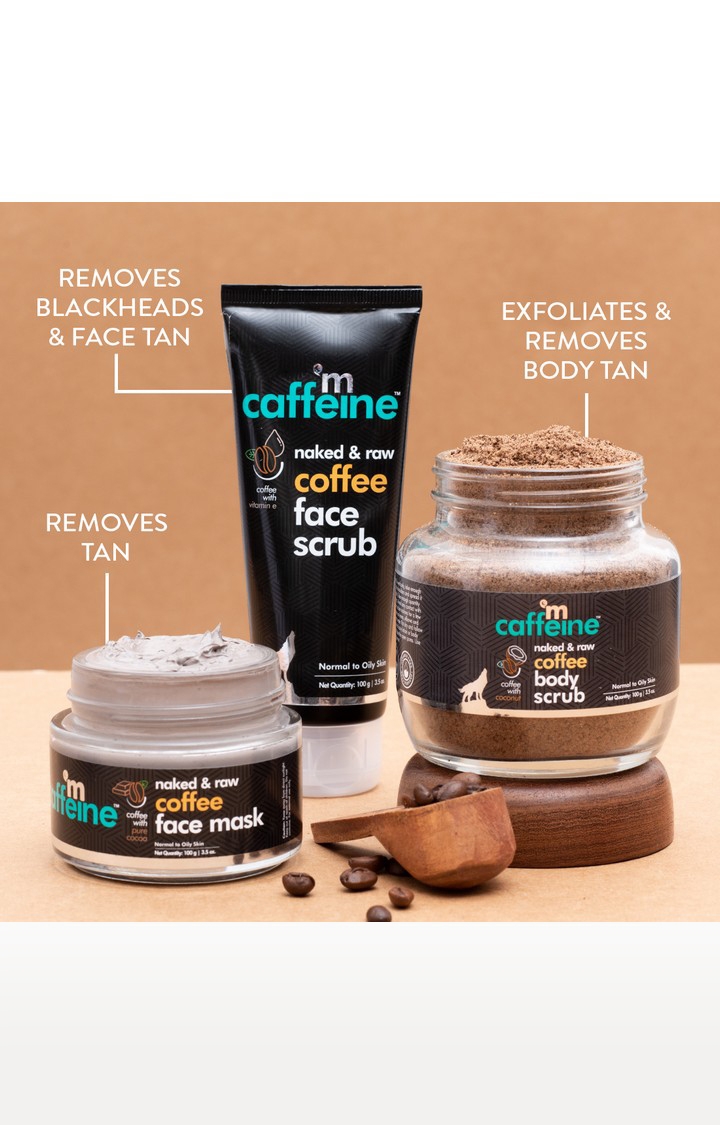 mCaffeine Coffee De-Tan Kit - Remove Tan & Dead Skin (300 gm)
