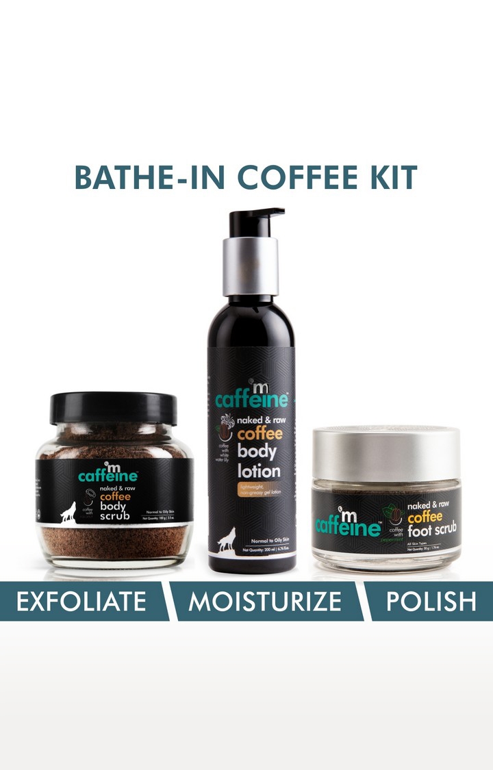 mCaffeine Bathe-in Coffee Kit - Exfoliate & Moisturize (350 gm)
