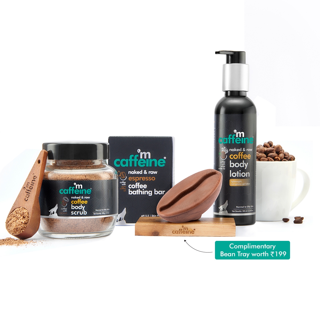 MCaffeine | mcaffeine Espresso Body De-Tan Kit | Espresso Bathing Bar, Body Lotion, Body Scrub