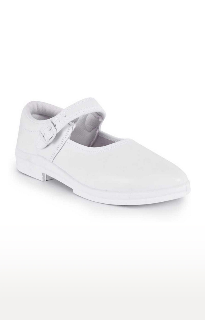 Boy's Cs-A10N White  School Shoes