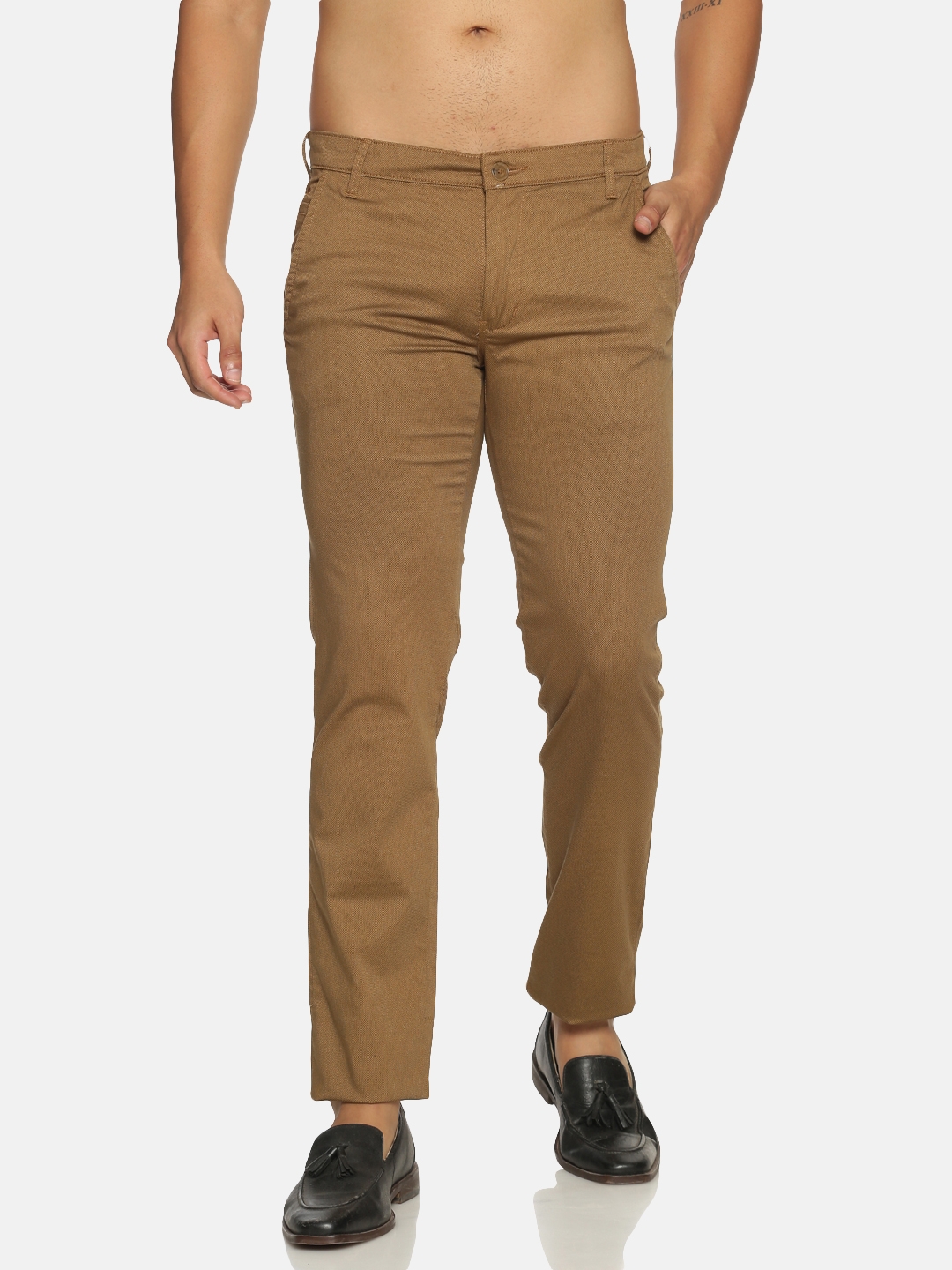 Chennis | Chennis Men's Casual Brown Trousers