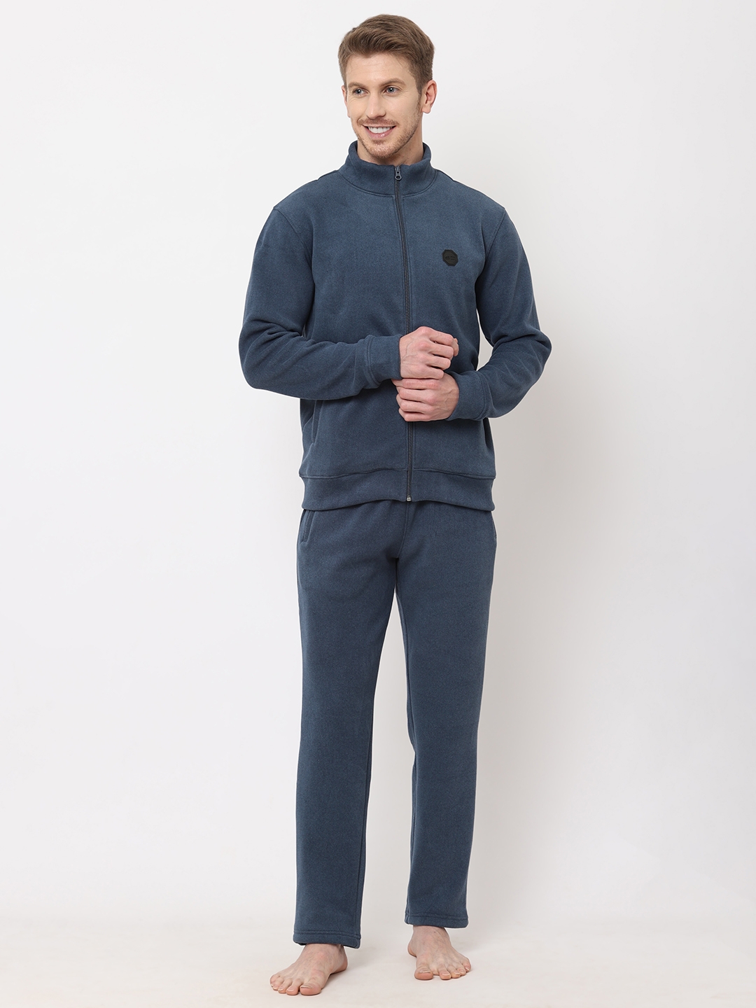 Sweet Dreams Men Navy Polyester Solid Tracksuits