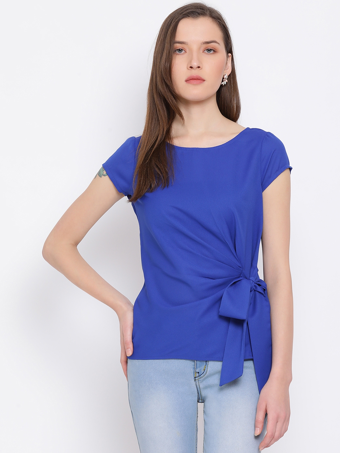 DRAAX fashions | Draax Fashions Women Blue Solid Top