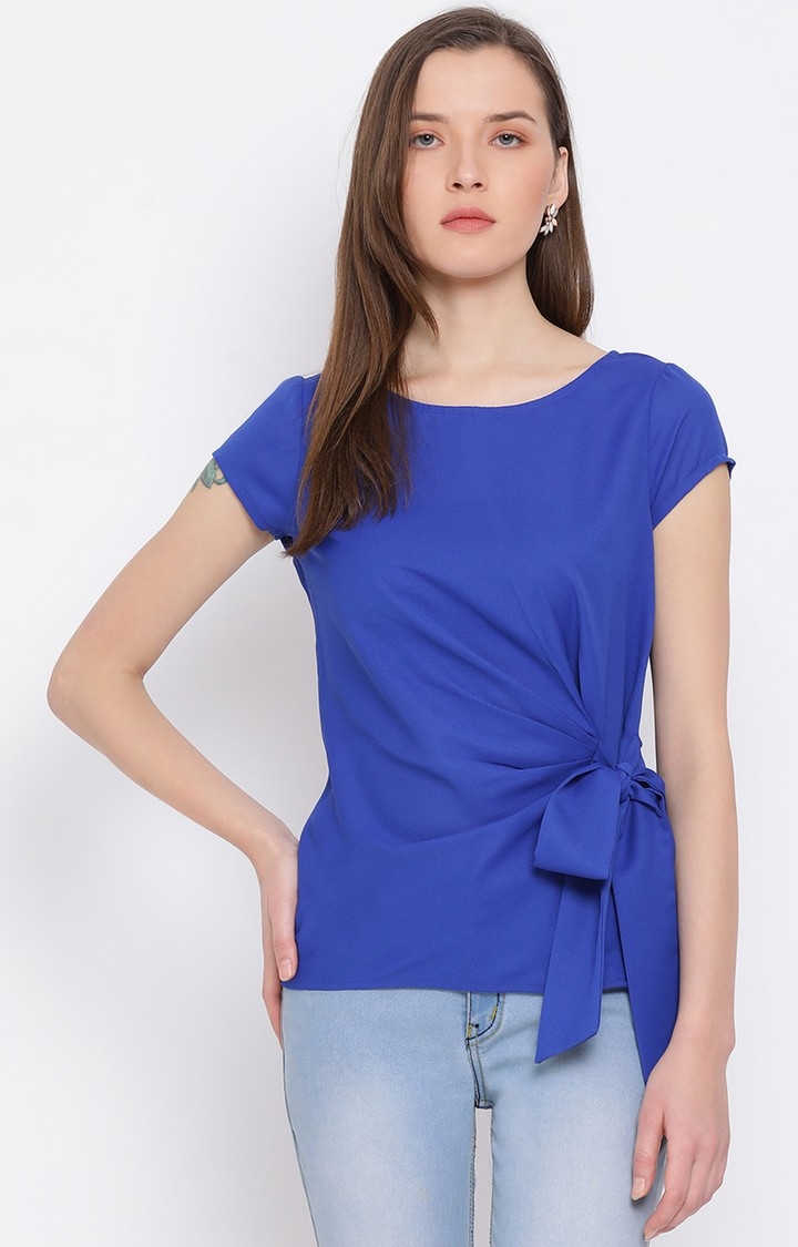 DRAAX fashions | Draax Fashions Women Blue Solid Top