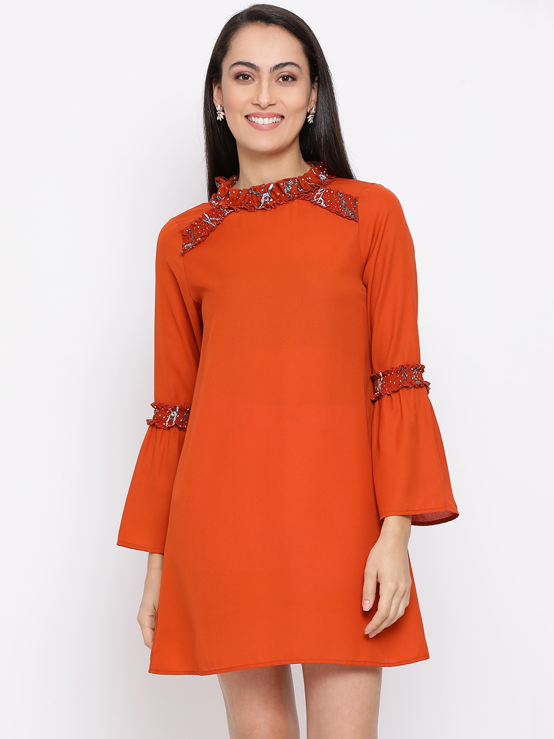 DRAAX fashions | Draax Fashions Orange A-Line Dress