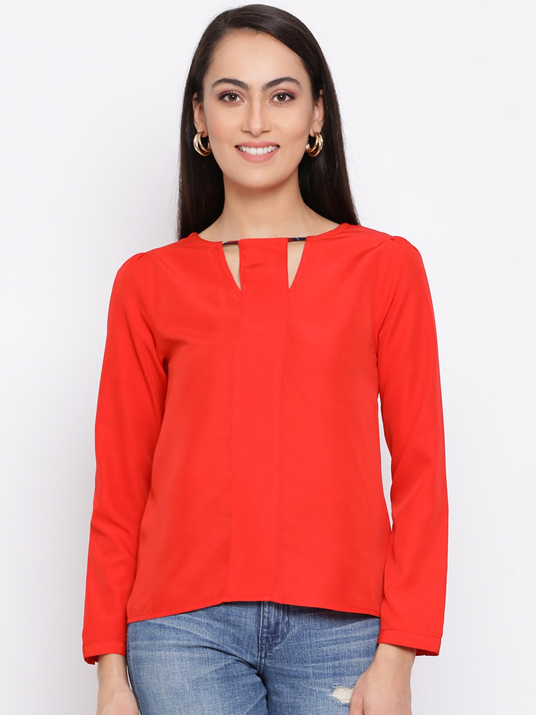 DRAAX fashions | Draax Fashions Women Red Solid Top