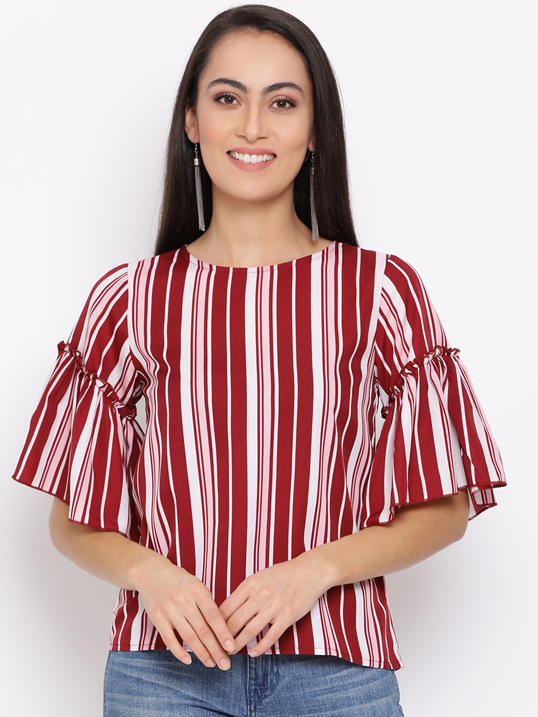 DRAAX fashions | Draax Fashions Women Red Striped Top