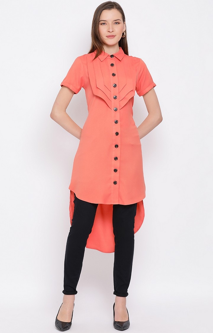 DRAAX fashions | Draax Fashions Orange Solid A-Line Dress