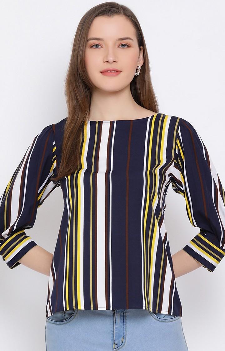 DRAAX fashions | Draax Fashions Women Multicoloured Striped Top