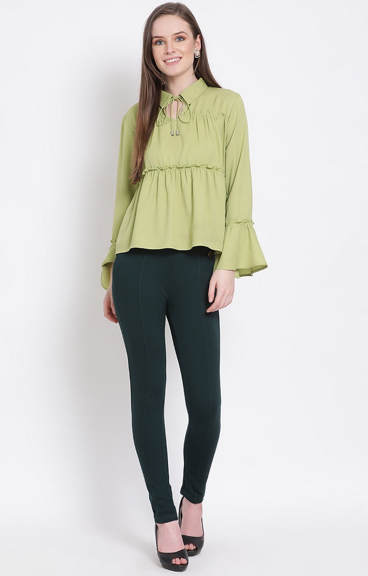 DRAAX fashions | Draax Fashions Green Top With Jegging 