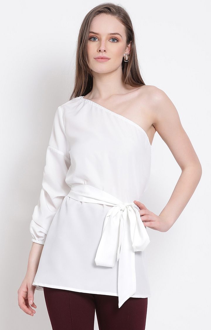 DRAAX fashions | Draax Fashions Women White Solid Top 