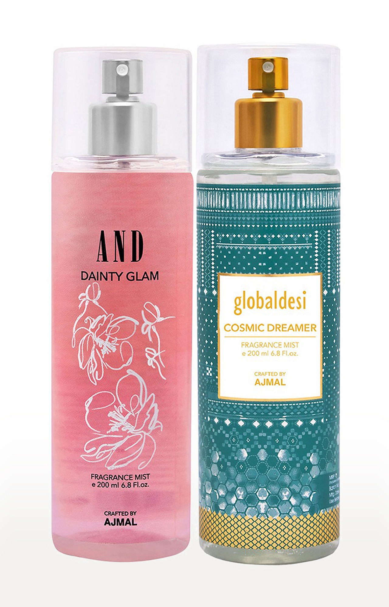 AND Dainty Glam Body Mist 200ML & Global Desi Cosmic Dreamer Body Mist 200ML Long Lasting Scent Spray Gift For Women Perfume FREE