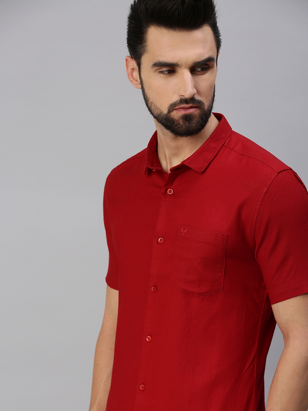 Showoff | SHOWOFF Men Casual Cotton Solid Slim Fit Shirts